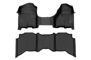 Ram 1500 Classic Floor Mats - Front + Rear - Rough Country - Heavy Duty Floor Mats and Rear Cargo Liners - '19-'23